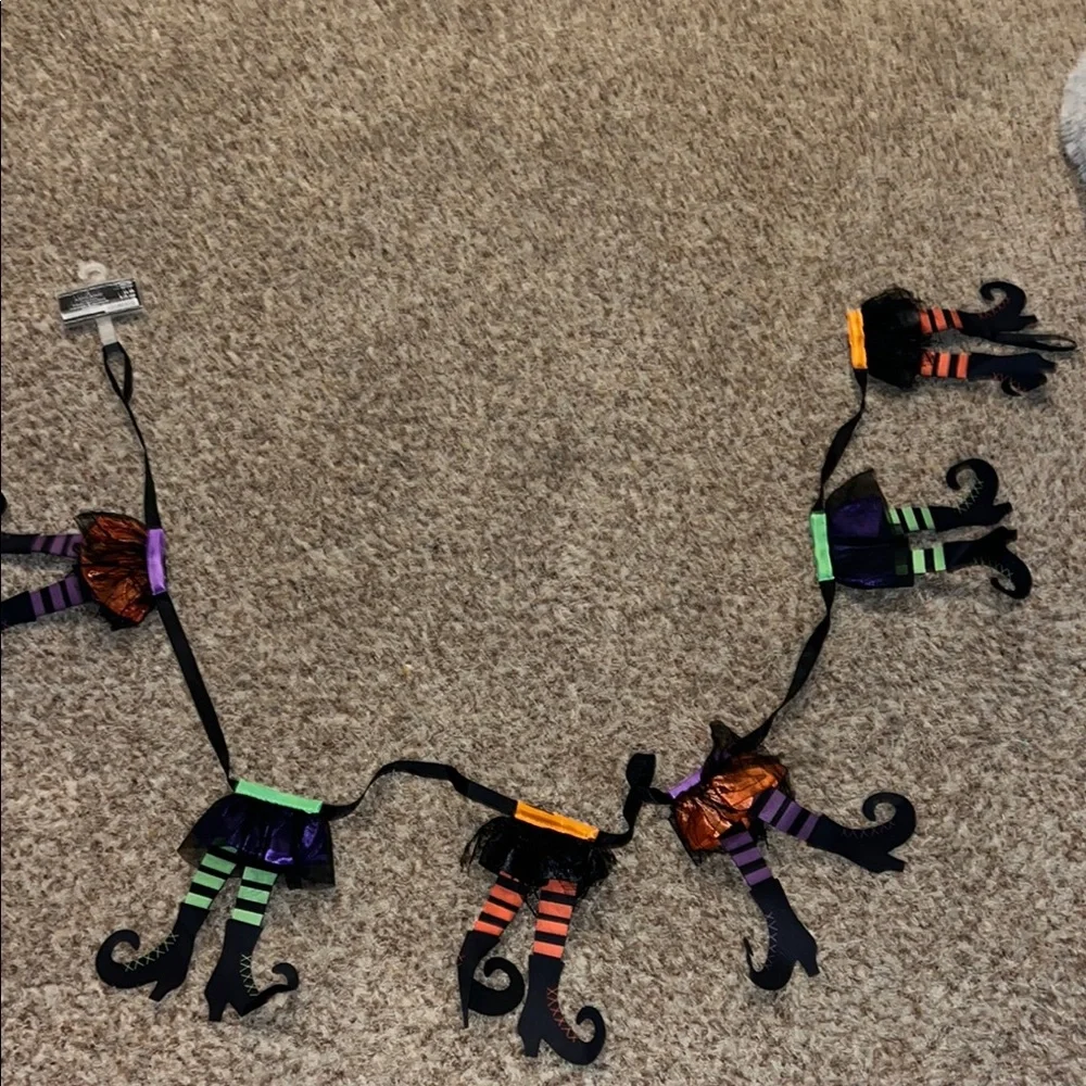 Ashland Brand Witch Legs Halloween Garland 6'